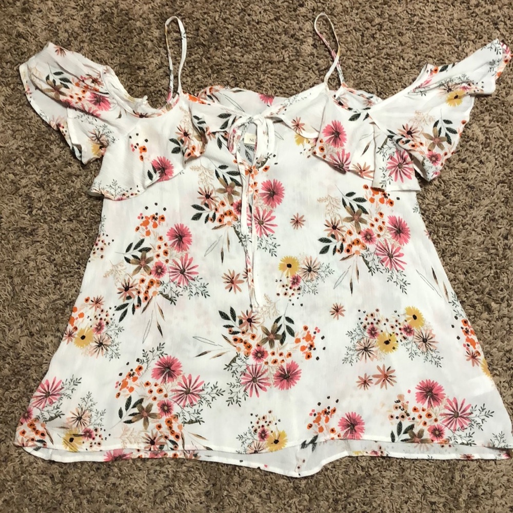 Floral Spaghetti Strap Top Size Medium